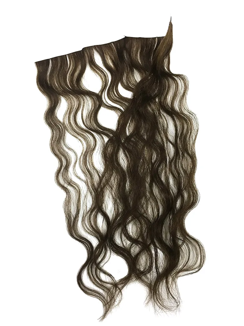1 Pc Skin Weft Wavy Human Hair Extensions 18"