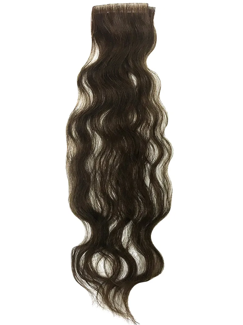 1 Pc Skin Weft Wavy Human Hair Extensions 18"