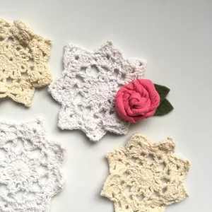 1.25 inch vintage cotton rose