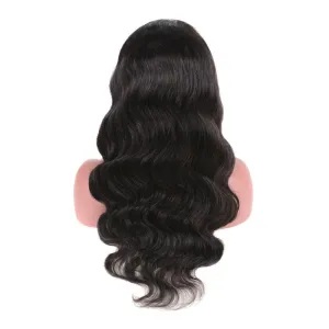 13x4 Lace Body Wave Wig Frontal 100 Human Virgin Remy Natural Black Hair