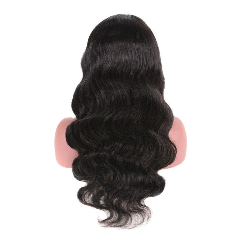 13x4 Lace Body Wave Wig Frontal 100 Human Virgin Remy Natural Black Hair