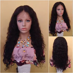13x4 Loose Wave Frontal Wig | 24" HD Transparent Lace Front Wigs | 100% Brazilian Human Hair | Wet & Wavy|African American Wig | Glory Tress