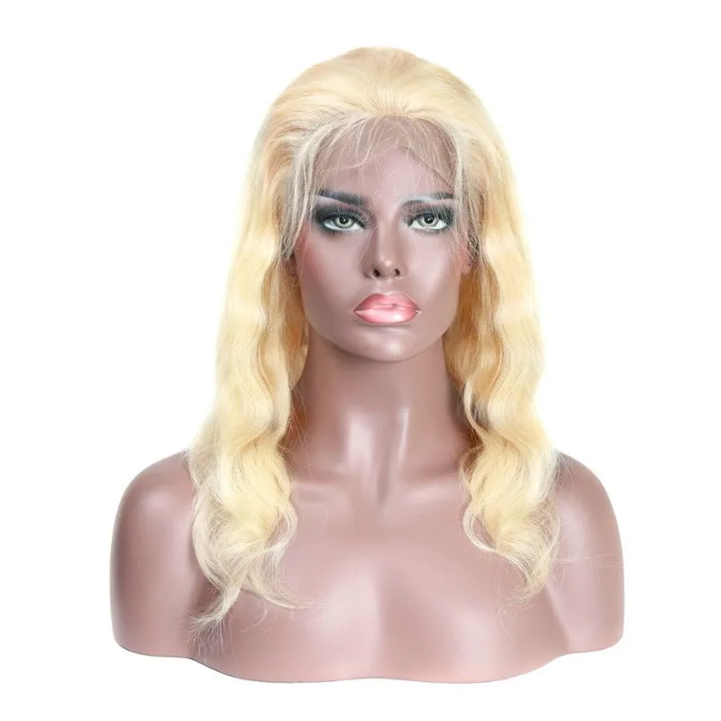 13x4 Transparent Lace Blonde 613 Body Wave Wig Frontal 100 Human Hair Wig