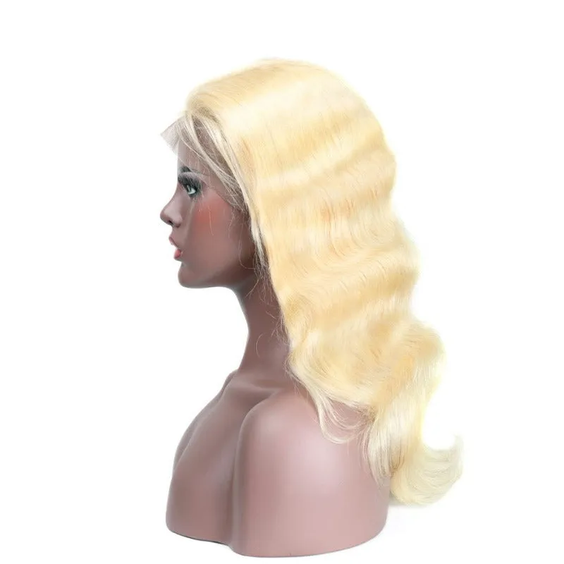 13x4 Transparent Lace Blonde 613 Body Wave Wig Frontal 100 Human Hair Wig