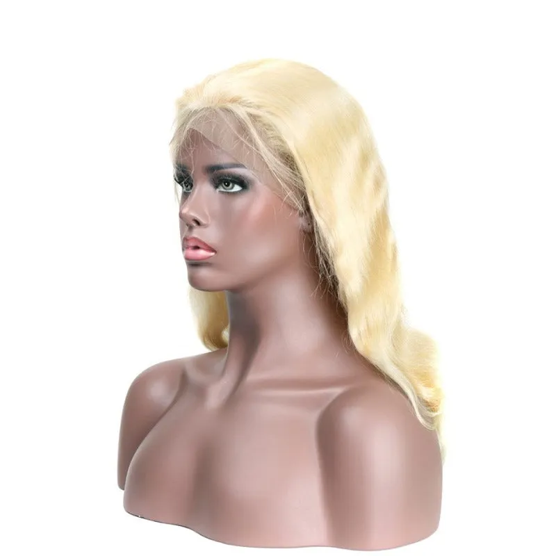 13x4 Transparent Lace Blonde 613 Body Wave Wig Frontal 100 Human Hair Wig