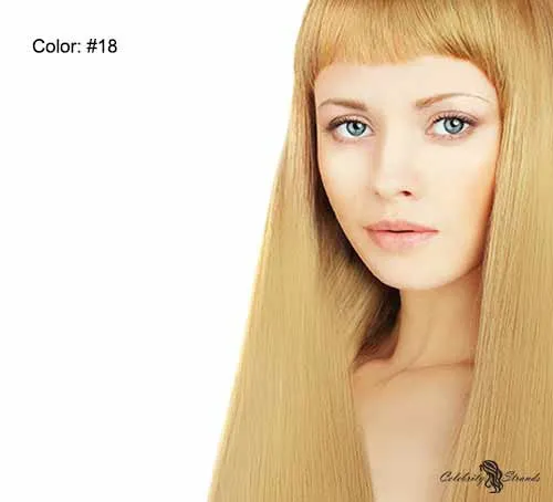 18" Clip In Remy Hair Extensions: Dirty Blonde No. 18