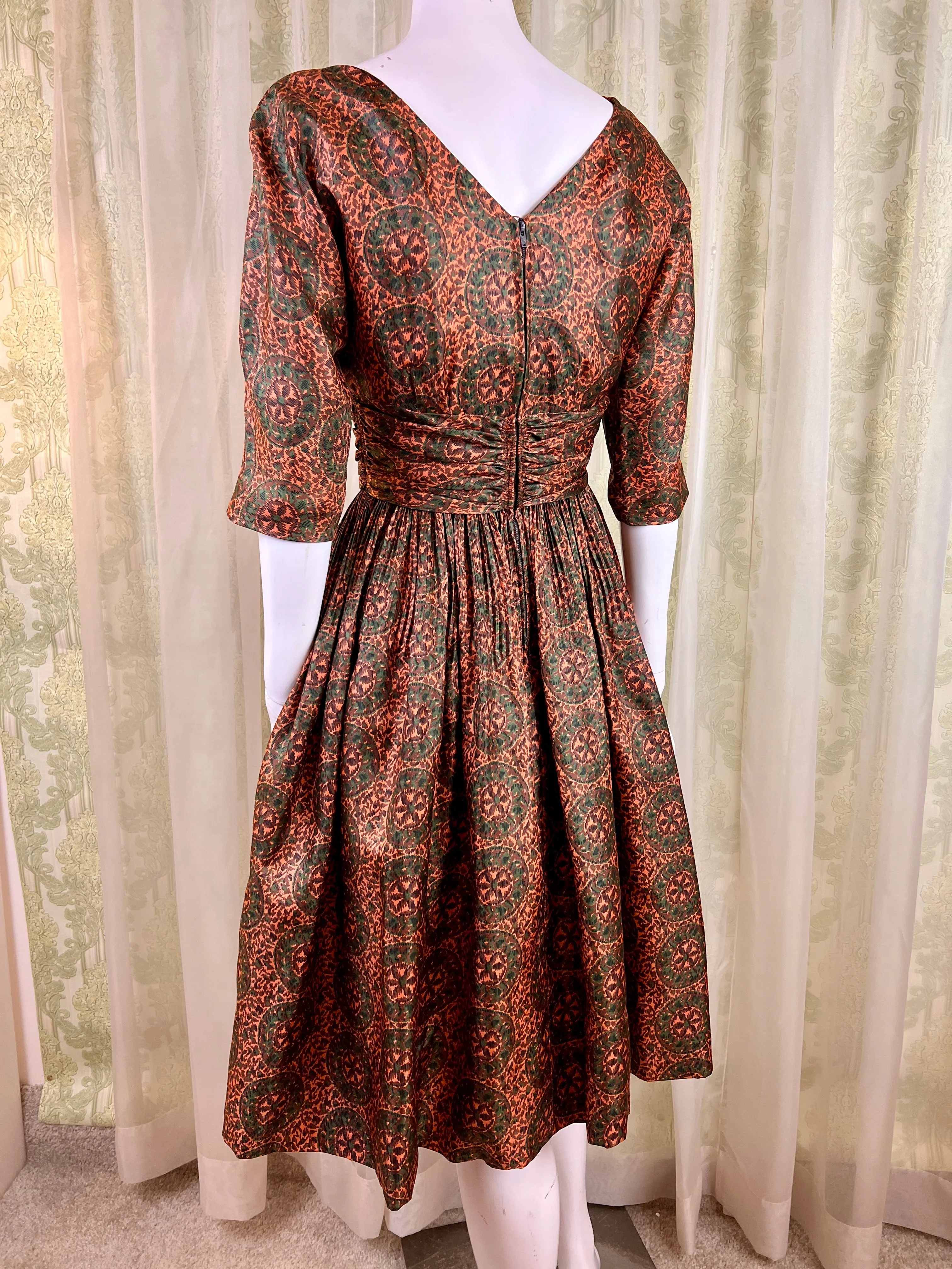 1950's Medallion Print Dress
