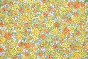 1960s Floral Vintage Wallpaper