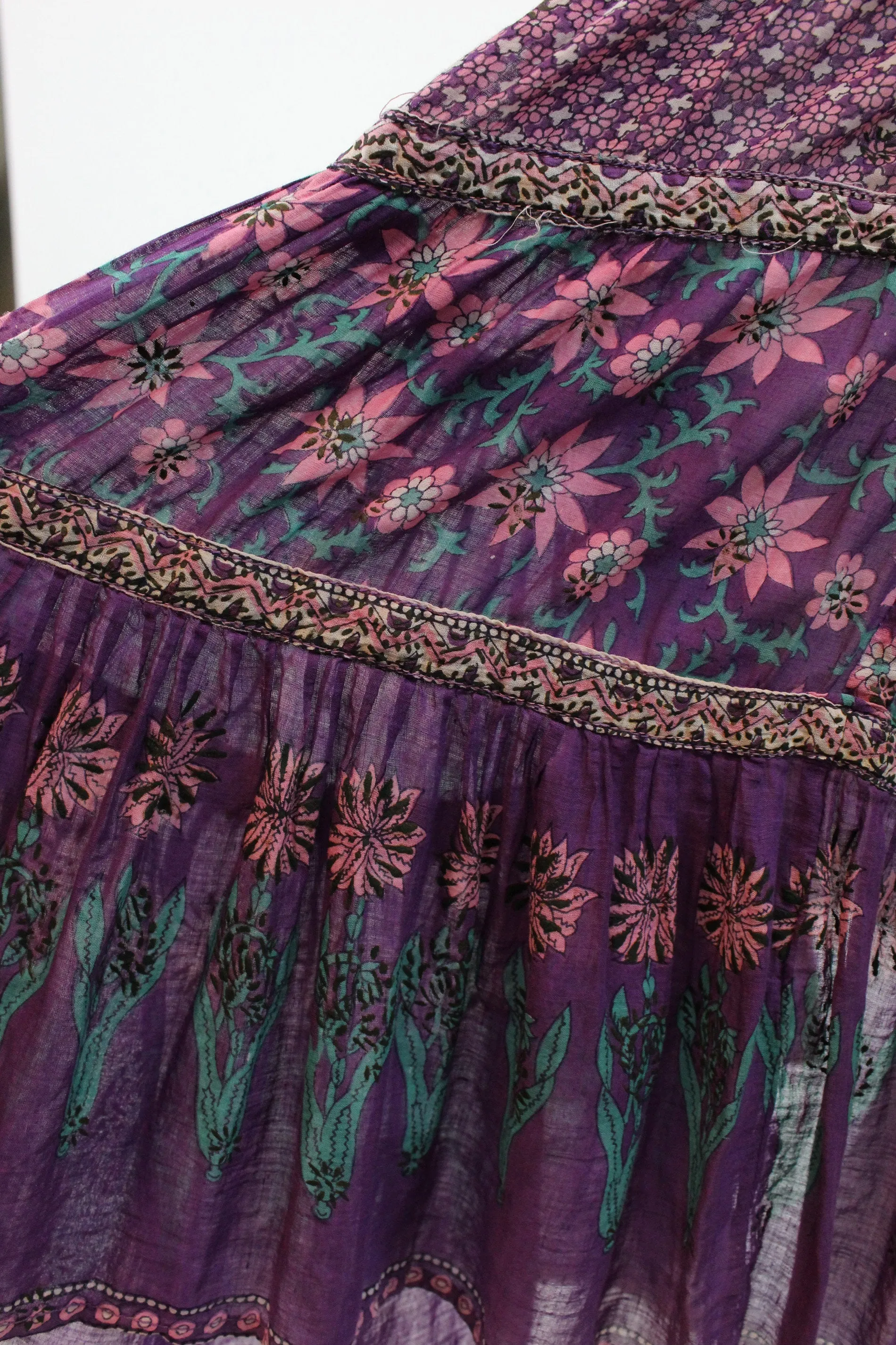 1970s Adini caftan cactus print INDIAN COTTON small  | new spring summer