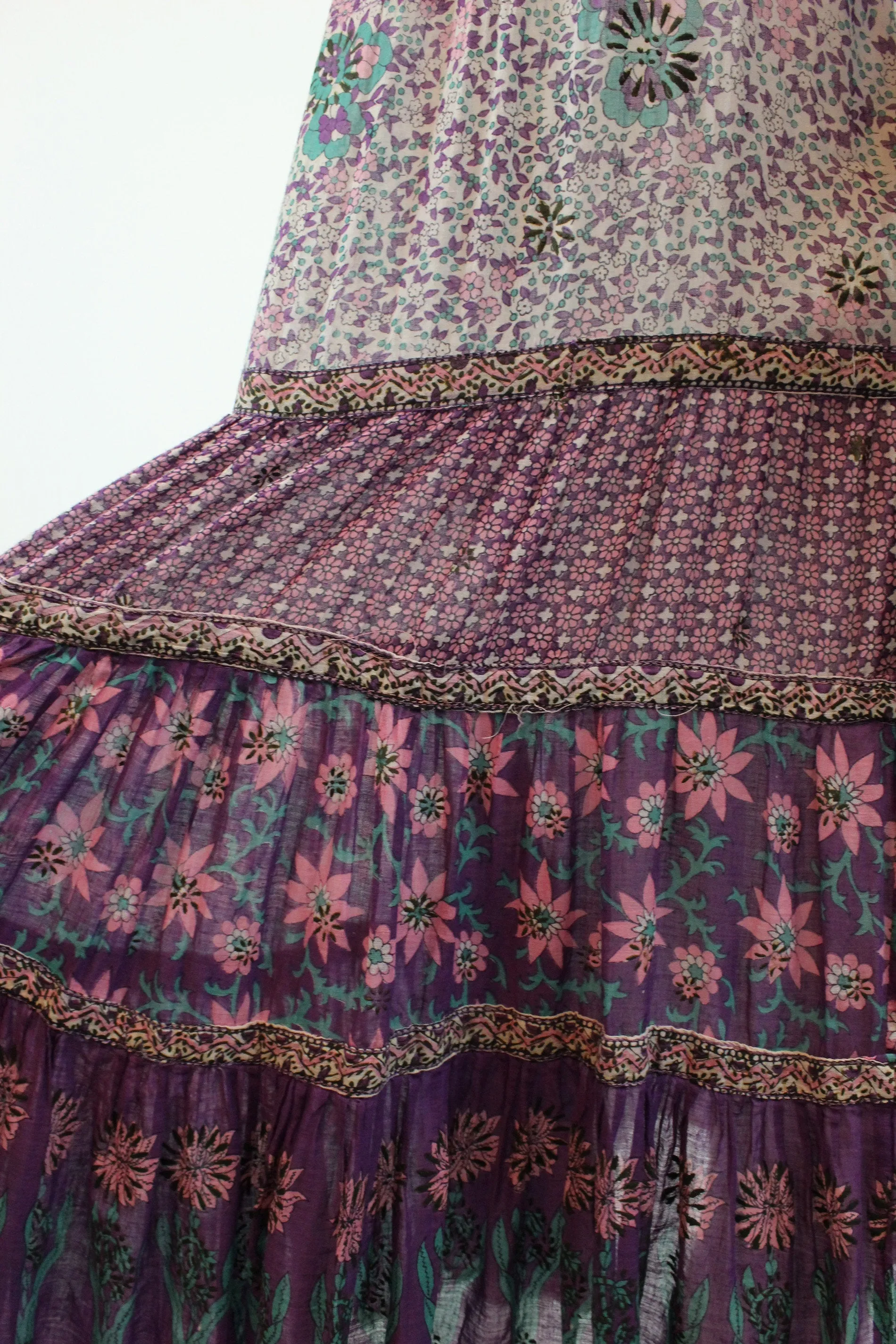 1970s Adini caftan cactus print INDIAN COTTON small  | new spring summer
