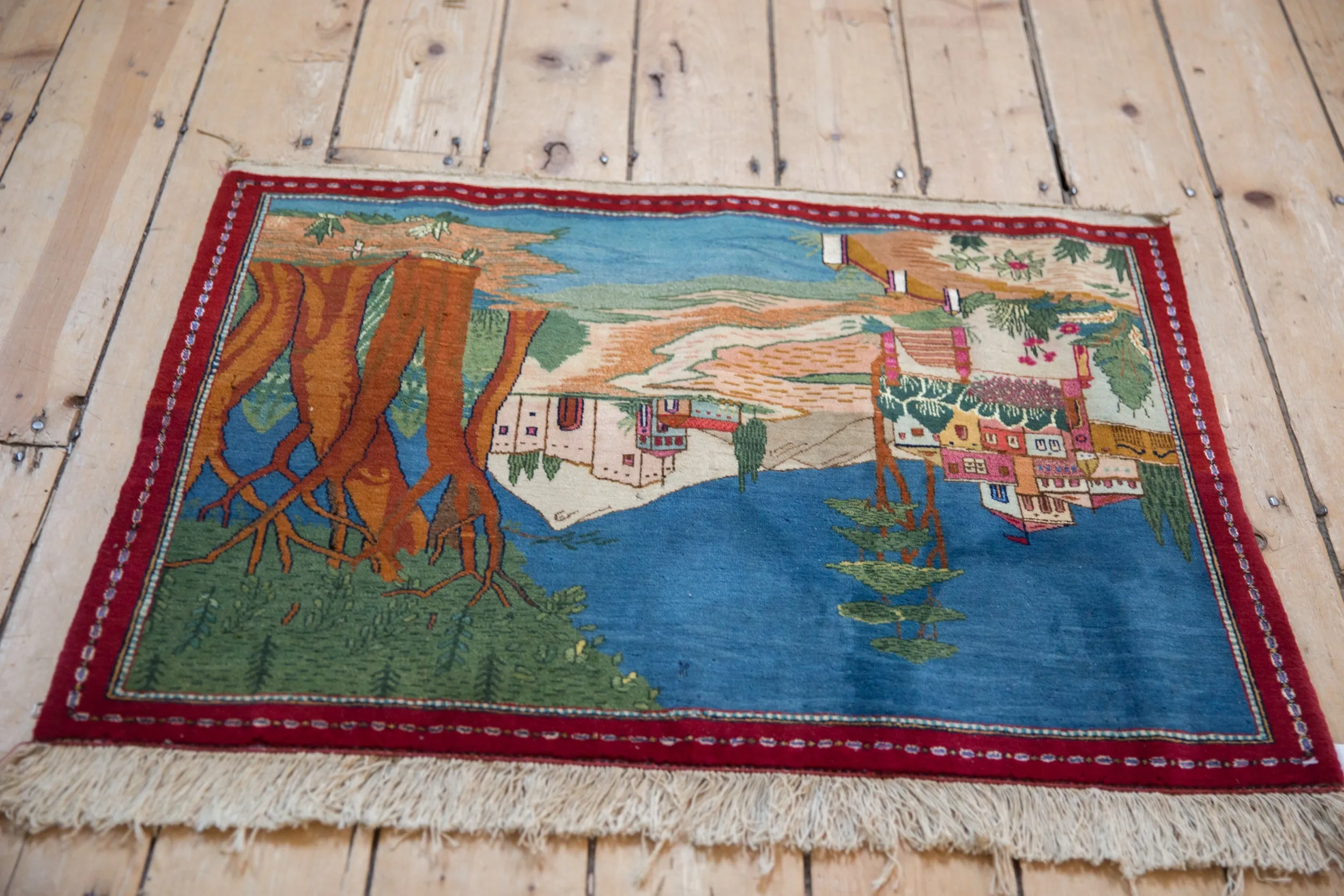 2x3 Vintage Kashan Rug Mat