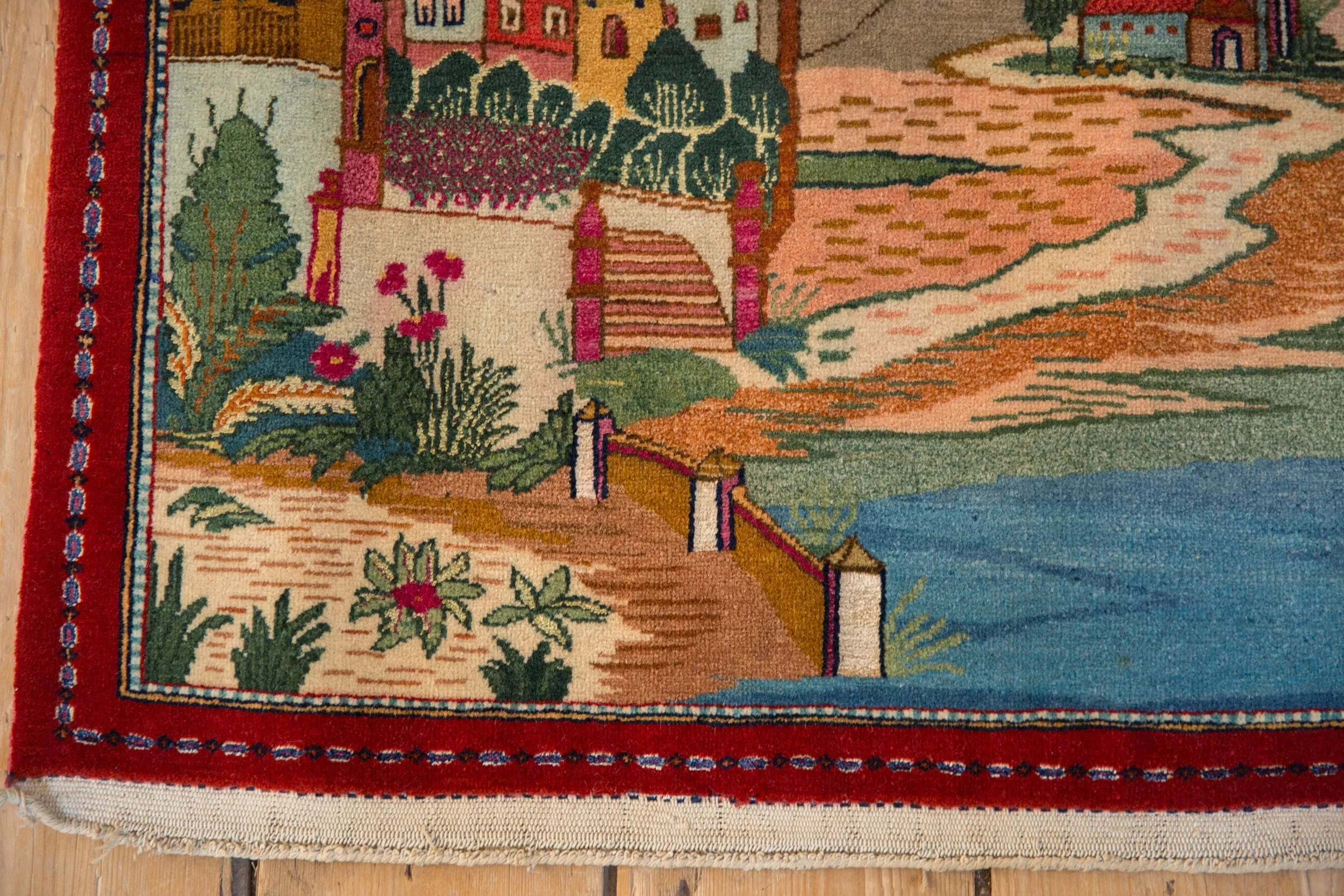 2x3 Vintage Kashan Rug Mat