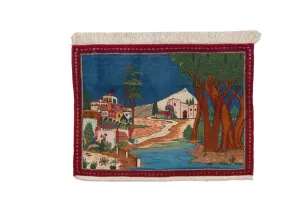 2x3 Vintage Kashan Rug Mat