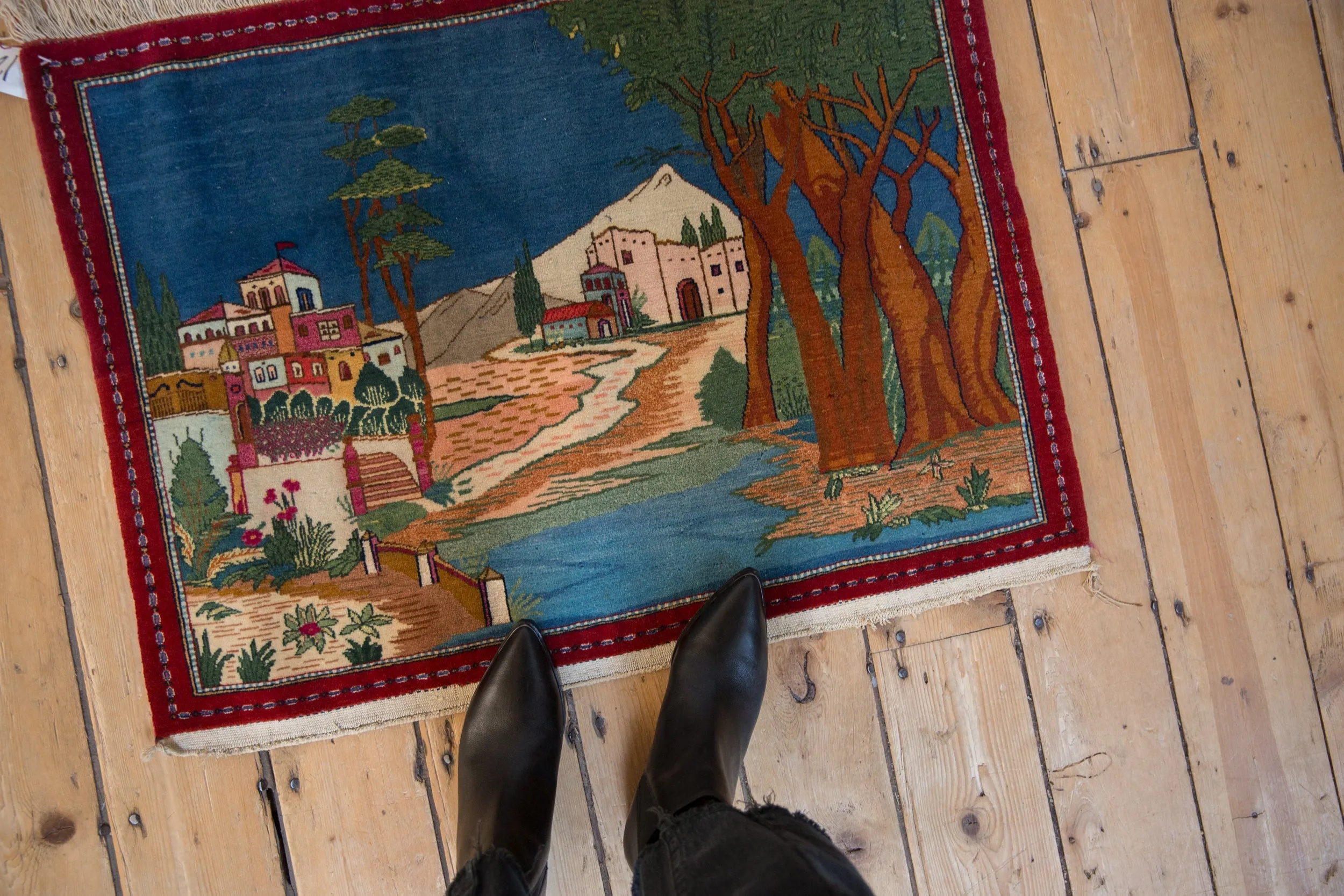 2x3 Vintage Kashan Rug Mat