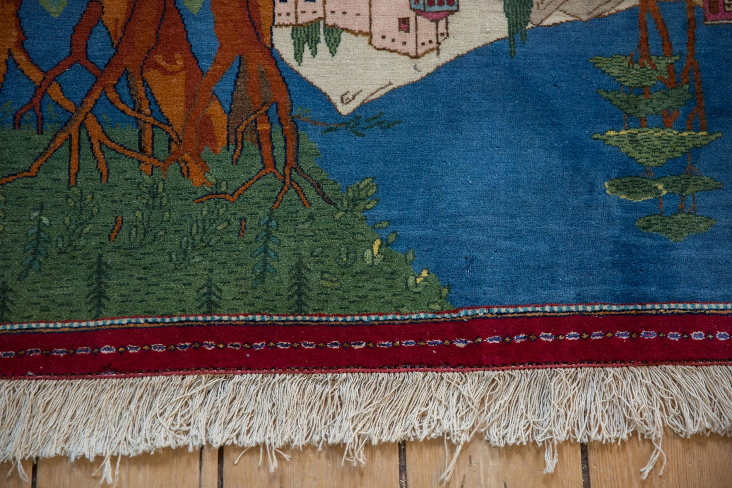 2x3 Vintage Kashan Rug Mat