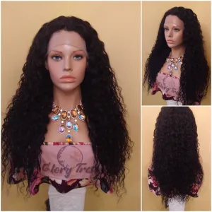 30" Wet & Wavy Lace Front Wig HD Lace 100% Unprocessed Human Hair Wig African American Wig Glory Tress Wigs- GLORIFY