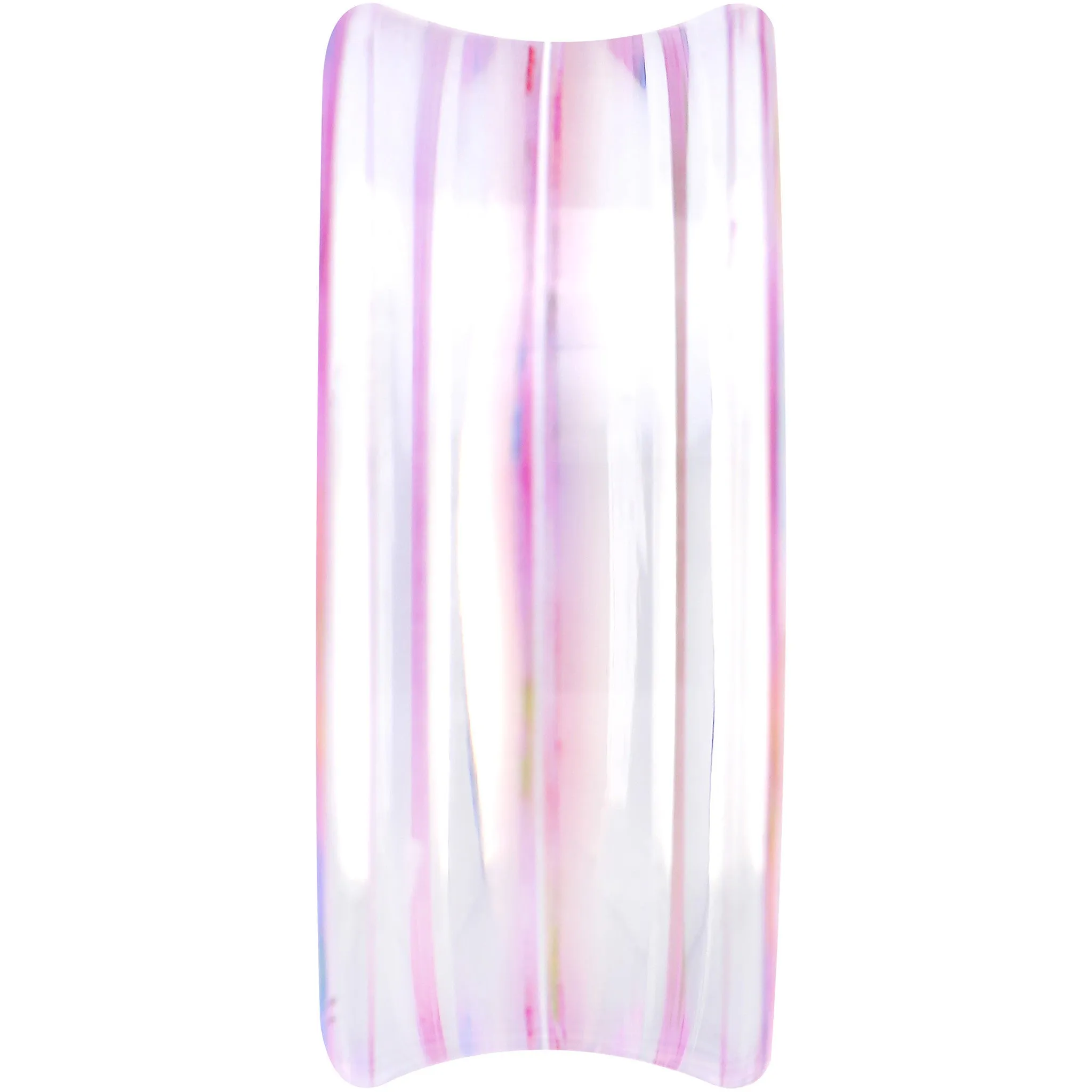 38mm Acrylic Pink Multicolored Flower Power Saddle Plug