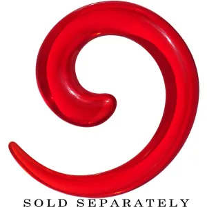 4 Gauge Red Acrylic Spiral Taper