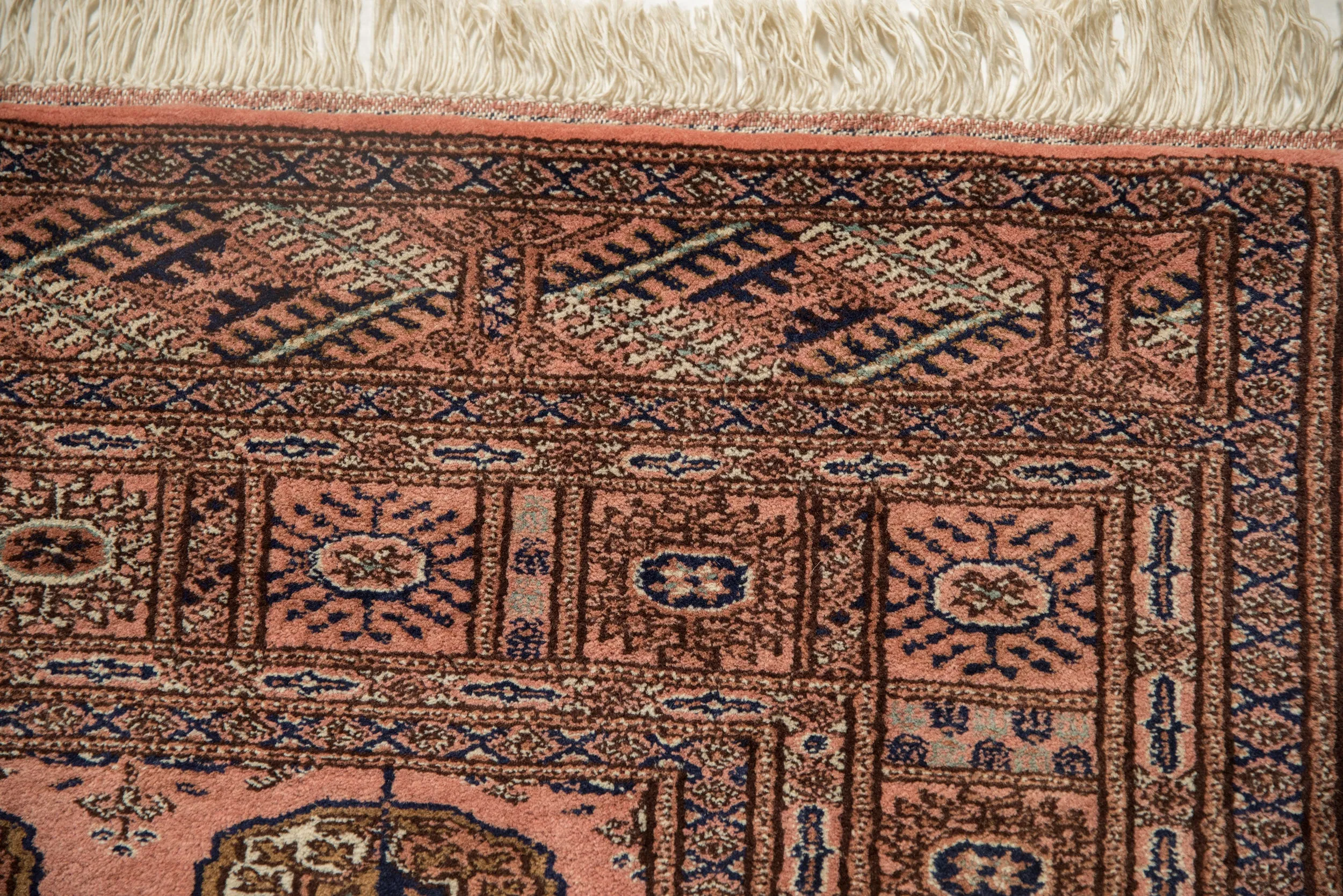 4x4 Vintage Fine Bokhara Square Rug