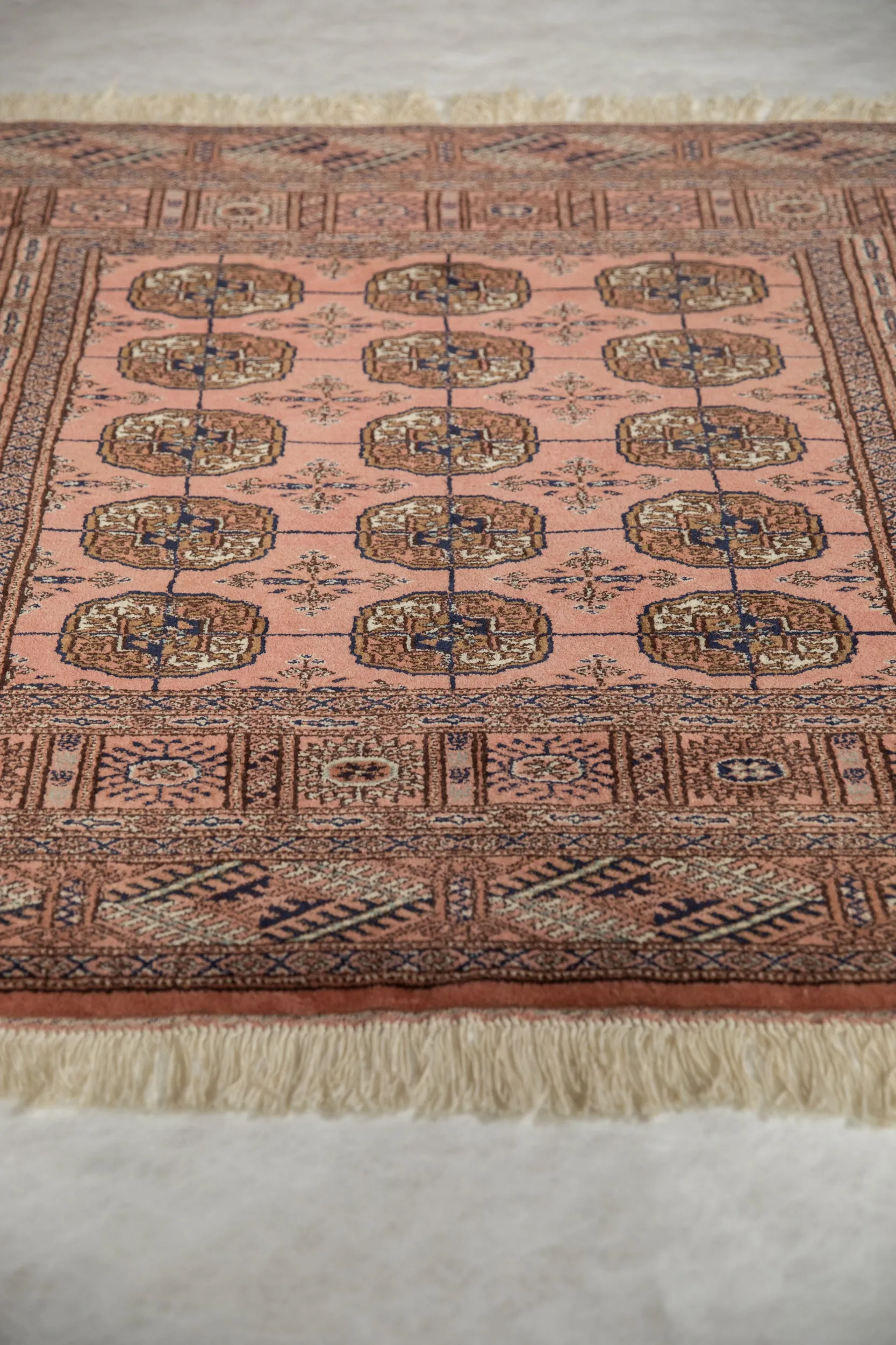 4x4 Vintage Fine Bokhara Square Rug