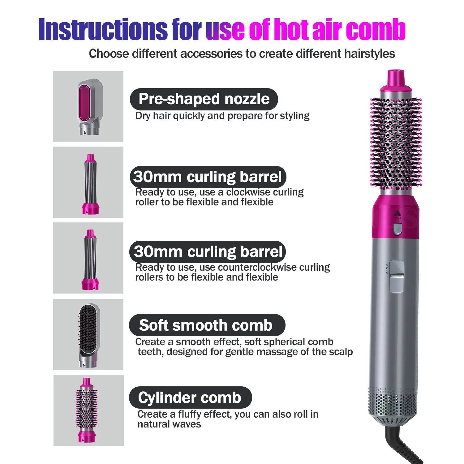 5 In 1  Professional Air Styling System Hair Dryer