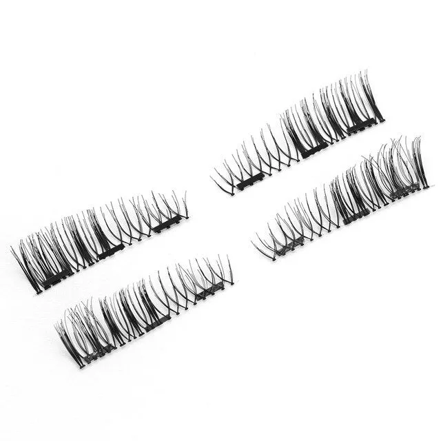 6D Magnetic Eyelashes   3 Magnets Half Soft Hair Natural Beauty