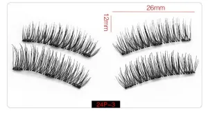 6D Magnetic Eyelashes   3 Magnets Half Soft Hair Natural Beauty