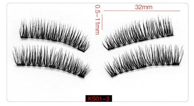 6D Magnetic Eyelashes   3 Magnets Soft Hair Natural Tapered