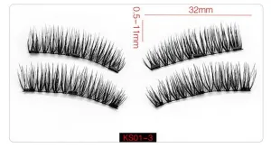 6D Magnetic Eyelashes   3 Magnets Soft Hair Natural Tapered