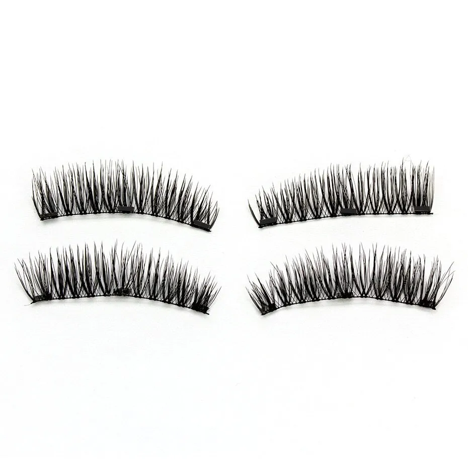 6D Magnetic Eyelashes   3 Magnets Soft Hair Natural Tapered