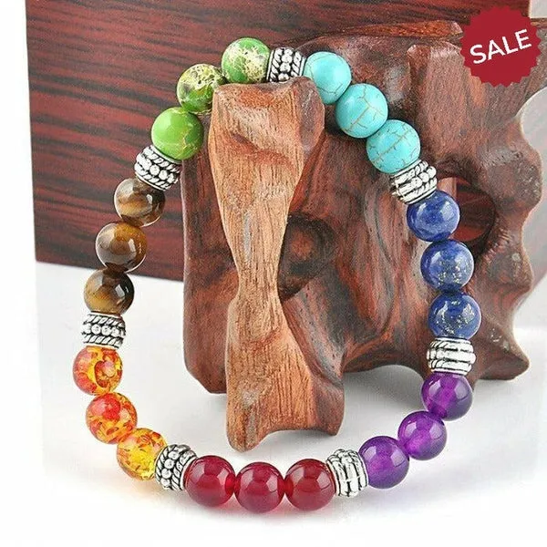 7 Chakra Reiki Natural Gemstone Bracelet