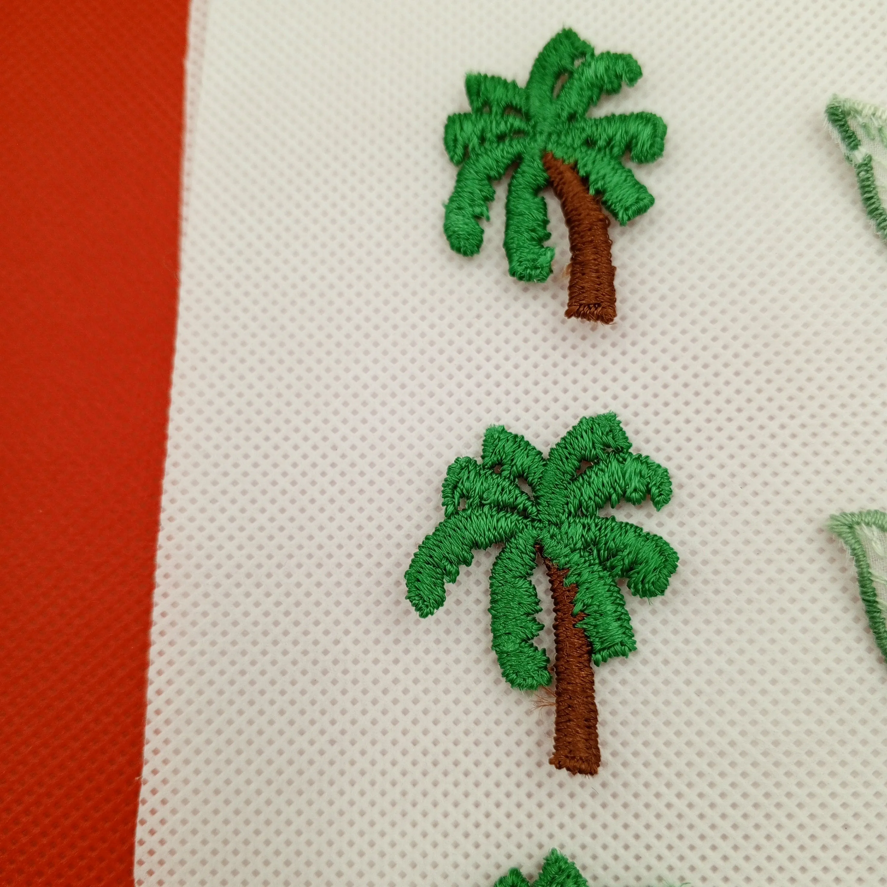 9 pieces FLORAL VINTAGE appliques green light green brown flower Patches #154