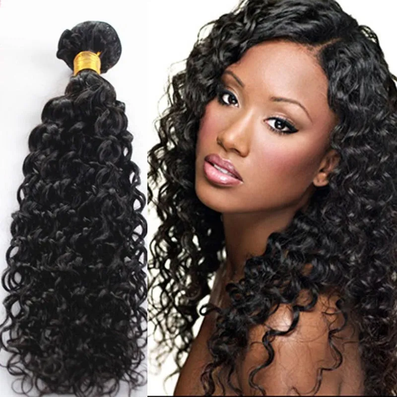 Affordable Hair Jerry Curl 1 Bundle Natural Black 100 Human Hair extensions