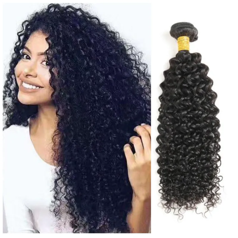 Affordable Hair Jerry Curl 1 Bundle Natural Black 100 Human Hair extensions