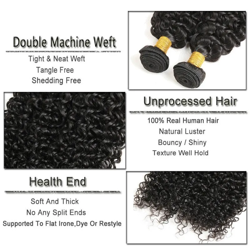AFFORDABLE HAIR Jerry Curly Natural Black 100% Human Hair for sew in, wig, and ponytail