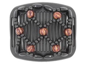 African Butterfly Hair Comb - Ndebele Black 115