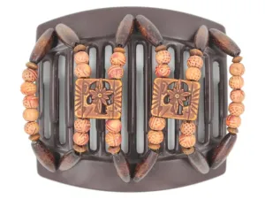 African Butterfly Thick Hair Comb - Dupla Brown 84