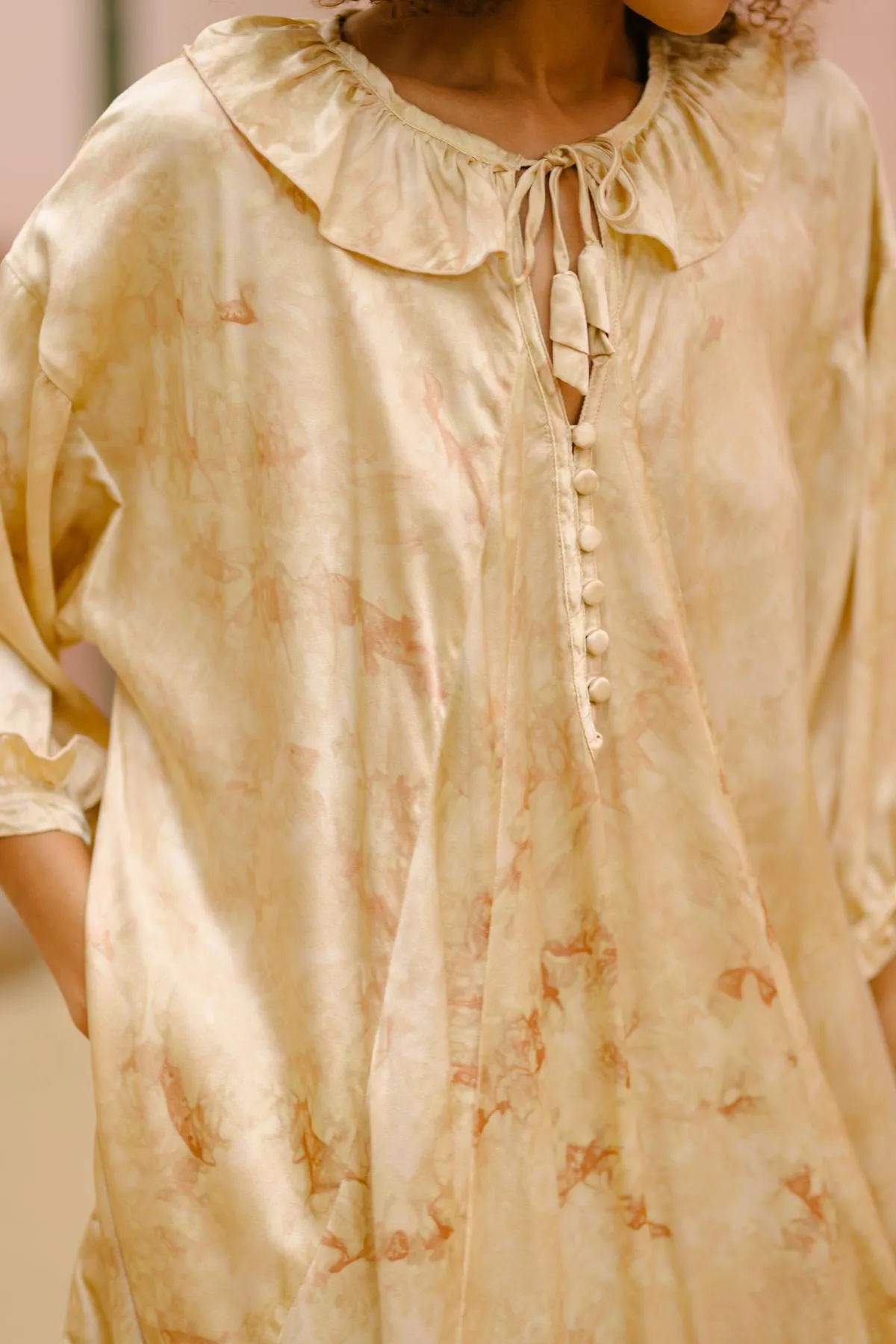 Allegra Joy, Rose Petal Dyed, Silk Gown
