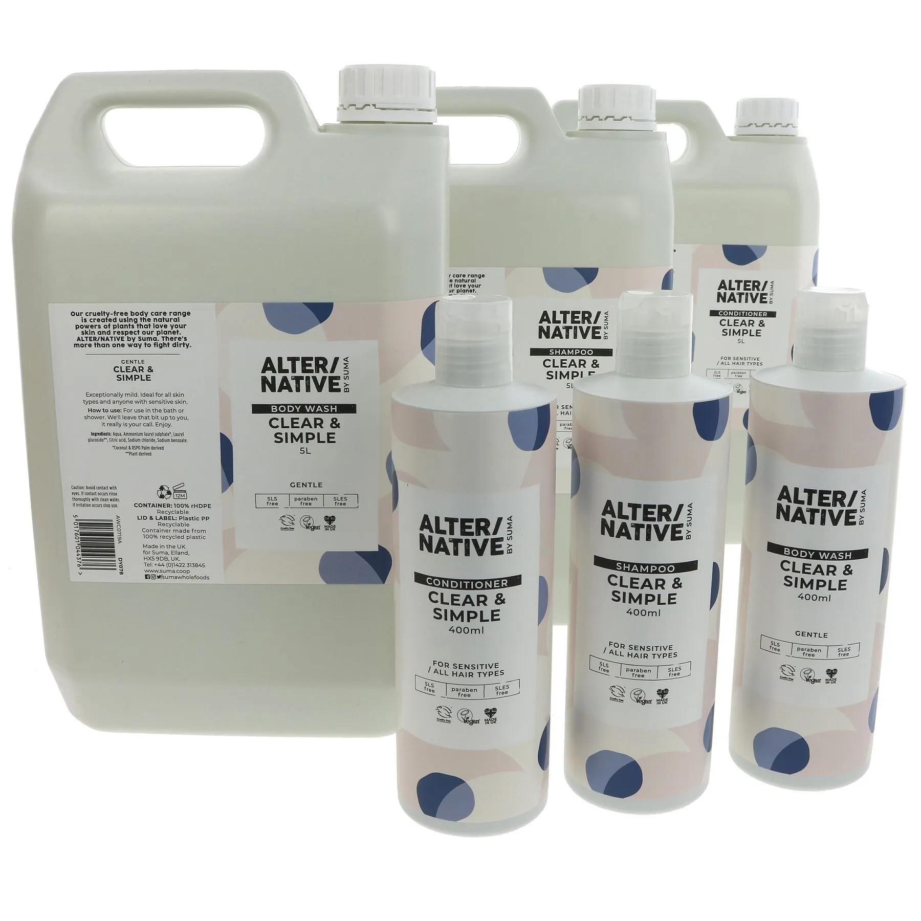 Alter/Native | Shampoo - Clear & Simple - Sensitive/for all hair types | 5l