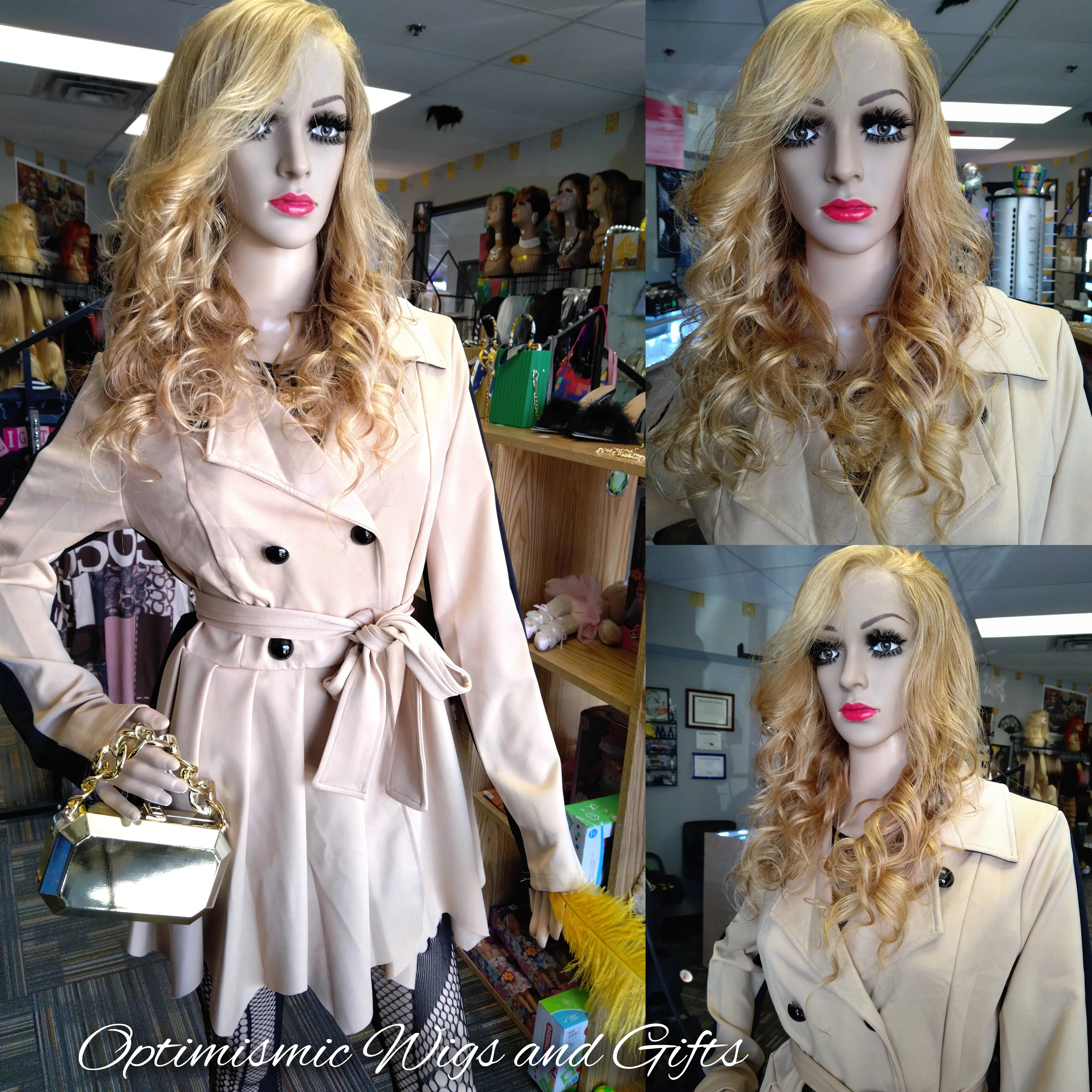 Amore $195 100% Honey Blonde Human Hair Body Wave Wigs 22inches Optimismic Wigs and Gifts West St Paul MN