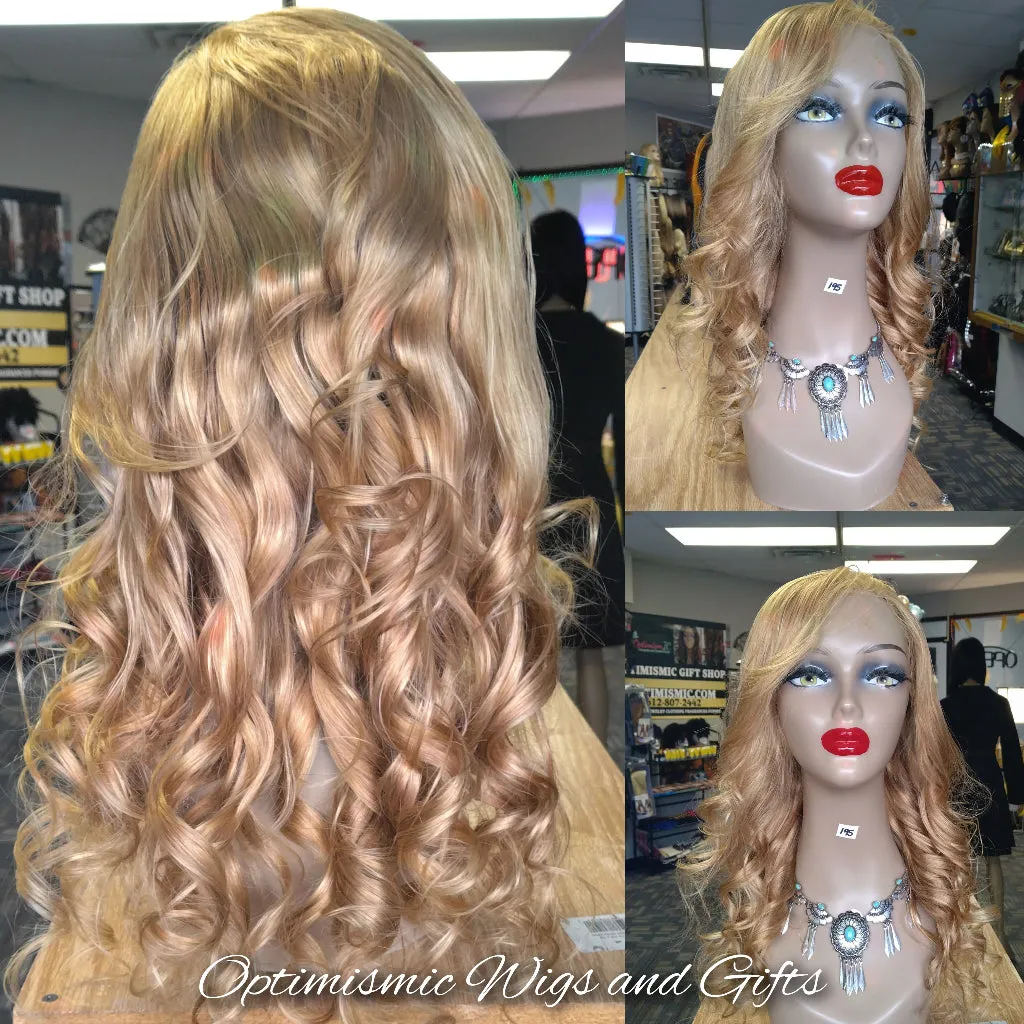 Amore $195 100% Honey Blonde Human Hair Body Wave Wigs 22inches Optimismic Wigs and Gifts West St Paul MN