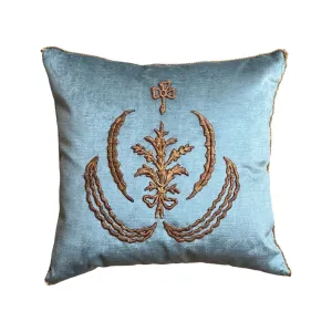 Antique Ottoman Empire Raised Gold Metallic Embroidery (#E010625 | 19" x 20")