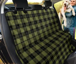 Army Green and Black Plaid Dog Hammock Back Seat Cover For Pets