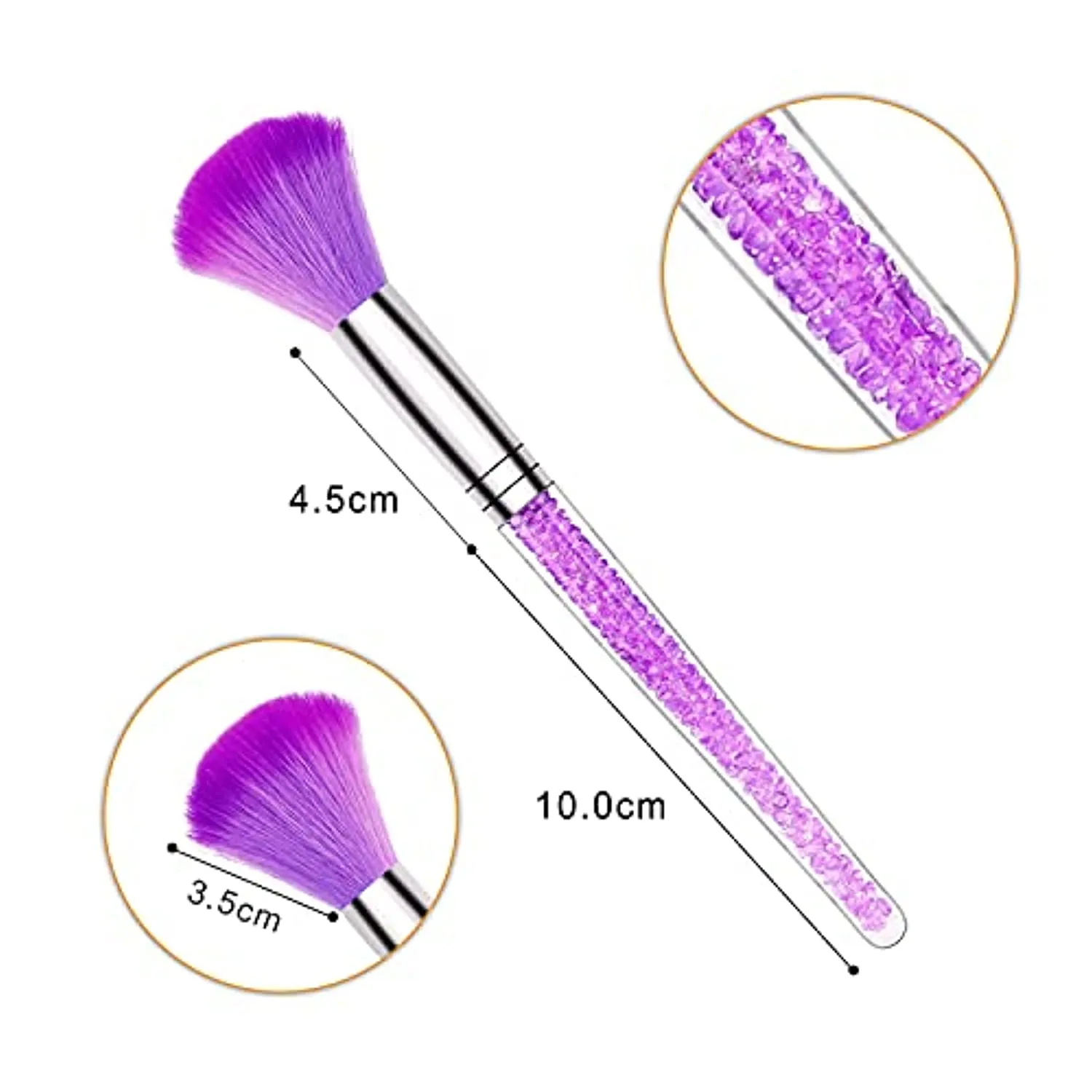 AROIC 28 Pcs Acrylic Nail Brush Set Including 7 Pcs UV Gel Nail Art Brushes, 6 Pcs 3D Nail Extension Brush, 5Pcs Double Ended Dotting Nail Pen For Nail Art DIY With White Box, colorful