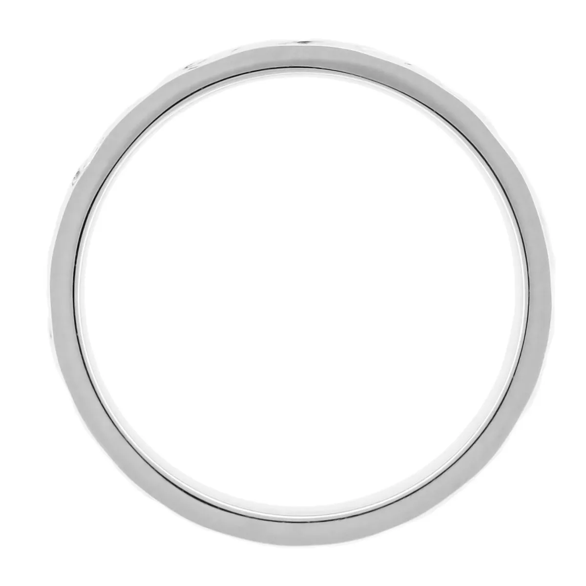 Art Deco Flowers and Leaves Engraved Wedding Ring in Platinum