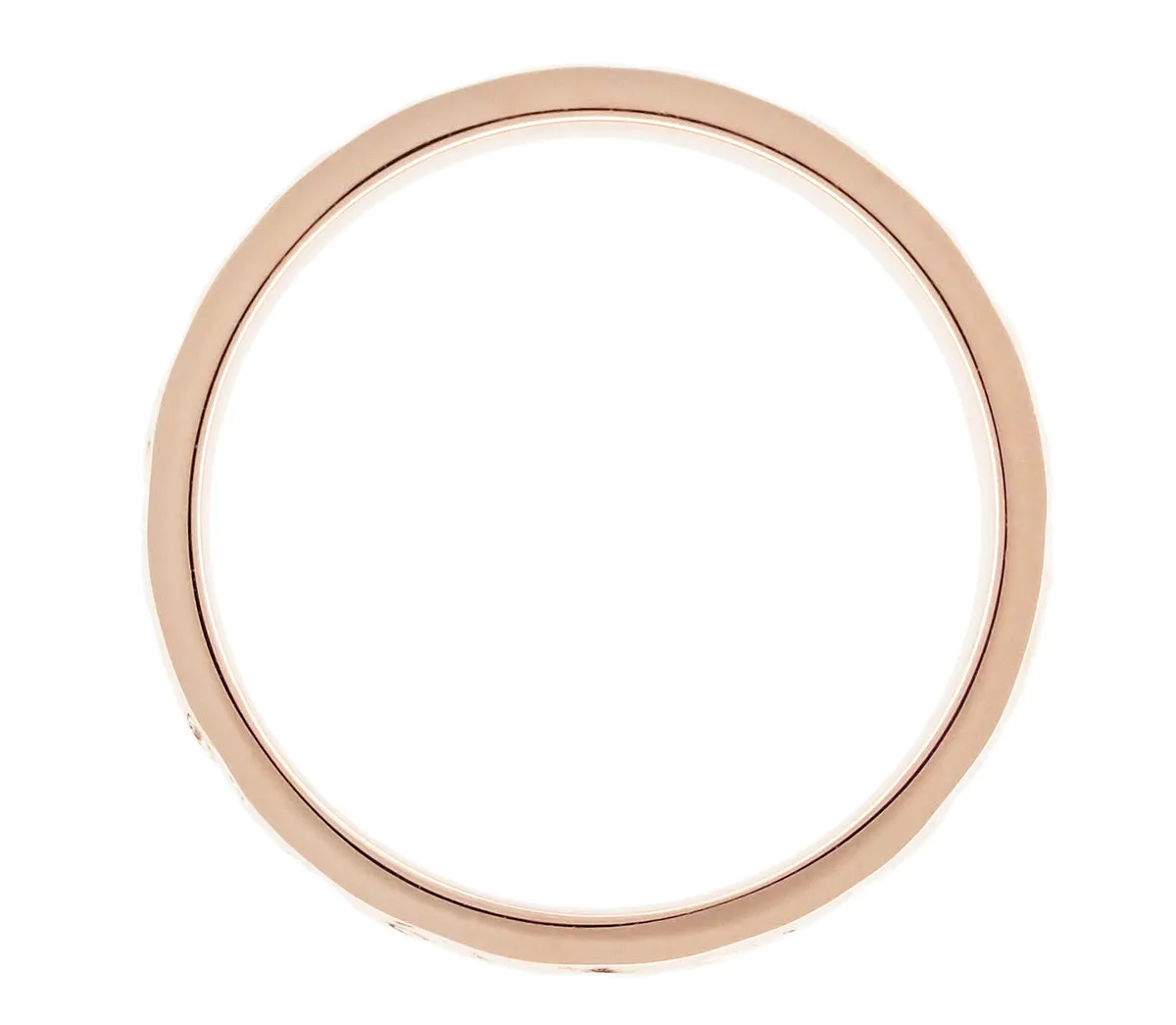 Art Deco Leaves and Flowers Carved Wedding Band in 14 Karat Rose Gold