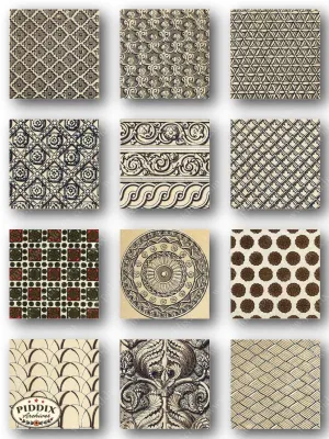 Assyrian Black & White Patterns