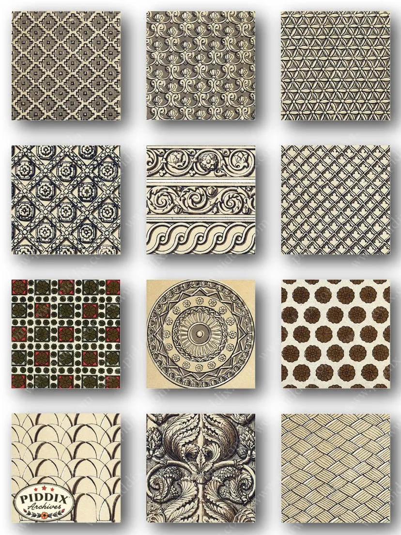 Assyrian Black & White Patterns