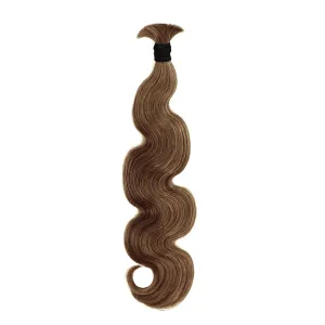 Auburn Brown Body Wave Boho Braids Bulk Hair for Braiding
