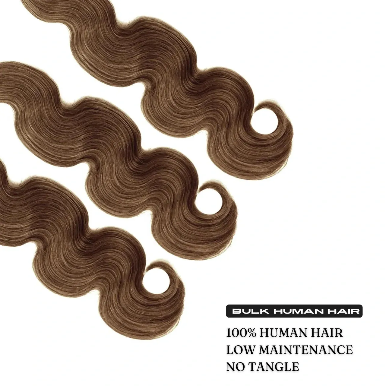 Auburn Brown Body Wave Boho Braids Bulk Hair for Braiding